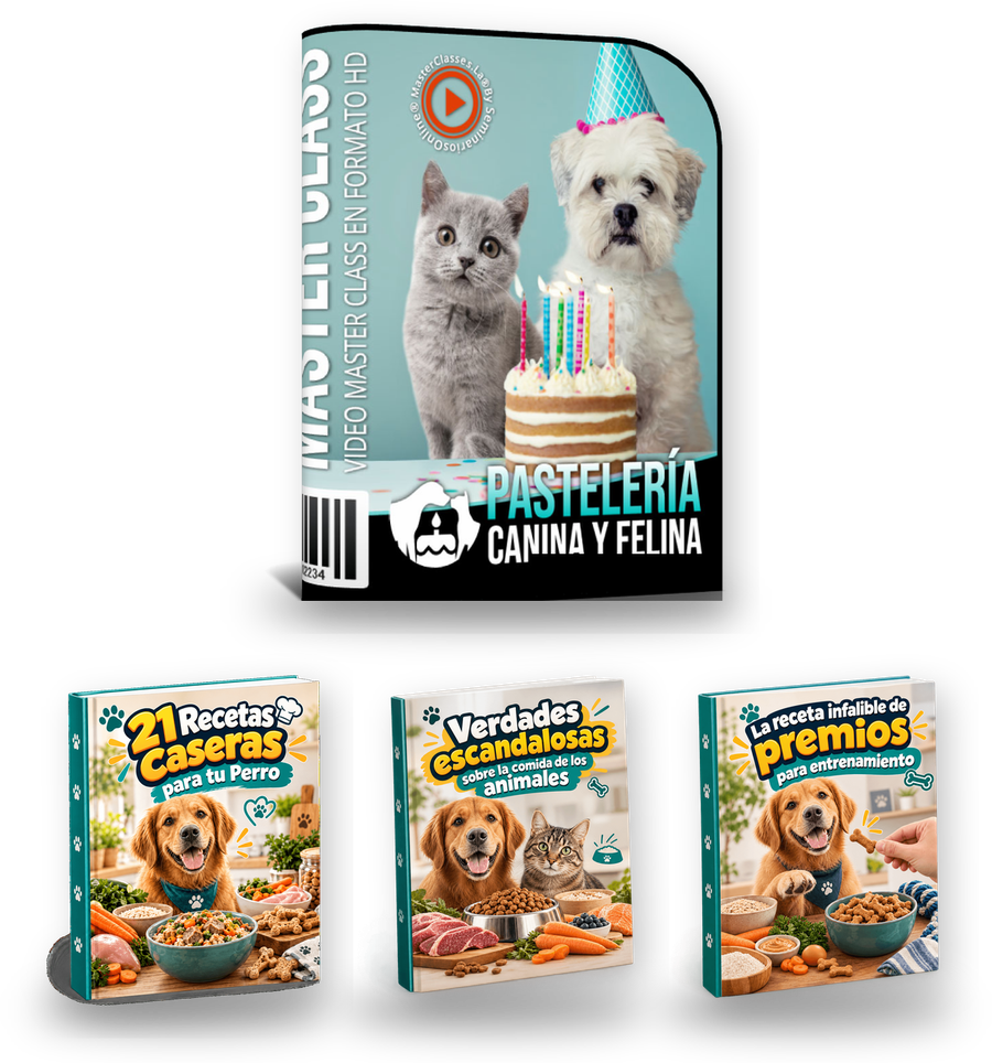 El curso Pastelería Canina y Felina con los tres bonus