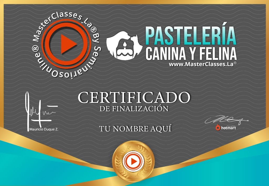 Certificado de finalización del curso